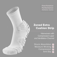 Coussin Rembourré Anti-Blister Athletic Sports Chaussettes Compression Running Chaussettes pour Hommes Femmes