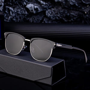 Gafas de Sol Polarizadas con Marco Cuadrado para Hombre Dl-D6376, Lentes de PC Negras con Protección UV400, Gafas de Sol para Exteriores - Product Image 1