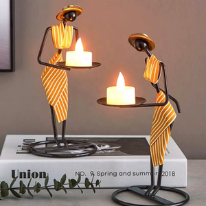 Retro vẻ đẹp rèn sắt nến chủ trang trí sáng tạo nhà lãng mạn dưới ánh nến trang trí bữa tối đạo cụ bàn ăn khách sạn - Product Image 6