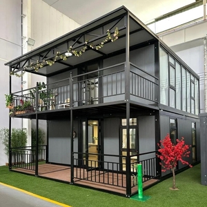 Maisons préfabriquées de luxe en conteneurs pliables extensibles de 20 pieds et 40 pieds en Chine, maison en conteneurs à deux étages, maison mobile portable - Product Image 1
