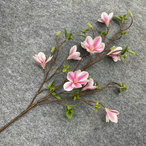 Factory New 3D 9-Head Small Artificial <strong>Magnolia</strong> Branchesflowers for Home Living Room Decoration Wedding Ornament <strong>Table</strong> Floral - Product Image 6