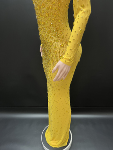NOVANCE Y2095 Fall <strong>Dresses</strong> <strong>for</strong> <strong>Women</strong> Clothes <strong>Plus</strong> <strong>Size</strong> Yellow Unique Long Night Gown Bridesmaid <strong>Dresses</strong> <strong>Wedding</strong> Party