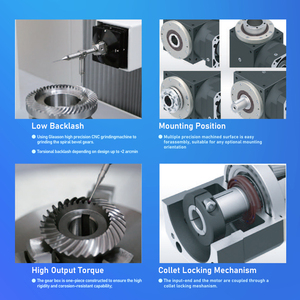 Yüksek tork düşük boşluk CCT dikey mikser klasik mil giriş kırmızı etiketleme hız düşürücüler direksiyon Spiral konik dişli redüktör - Product Image 4