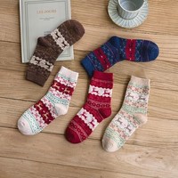 Vente en gros de chaussettes épaisses en laine pour hommes Chaussettes d'hiver en cachemire Chaussettes chaudes en laine mérinos pour hommes Unisexe
