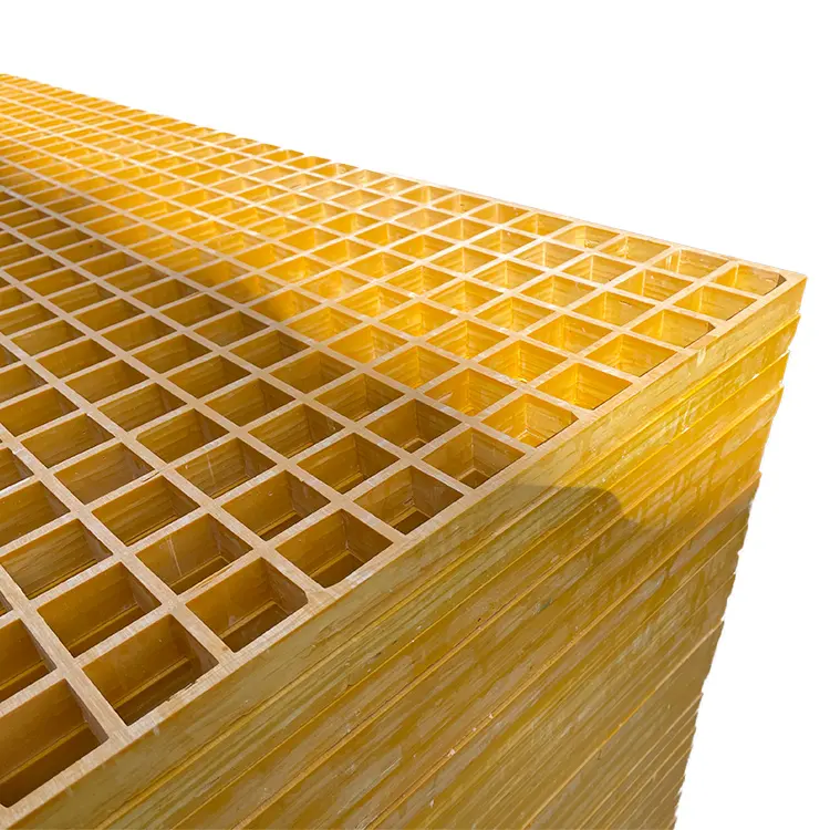 38*38mm Customized FRP GRP Gratings Anti-slip Fiberglass Reinforced Polymer Gratings Non-conductive FRP molded gratings