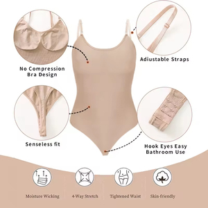 New Women <b>Thong</b> Shapewear Bodysuits Plus Size Waist Trainer Open Crotch Shapewear Slimming Body Shaper - Product Image 4