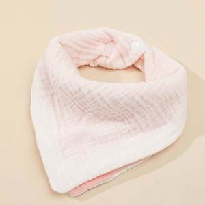 Bavoirs pour bébés à motif uni à 4 couches, 100% coton, bavoirs pour nouveau-nés, prix bas, fournisseur d'or, bavoirs pour bébés, bandana - Product Image 2