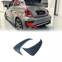 Divisores de Esquina Aerodinámicos para Parachoques Trasero de Fiat Abarth 500 595, Accesorios Decorativos Exteriores para Auto, Resina Fibra Preimpregnada