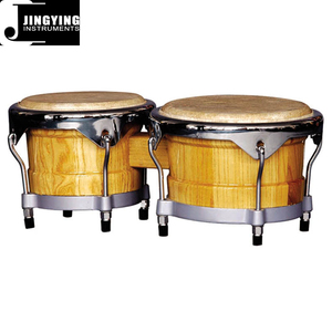 2024 Jingying Music Latin Drums Series, venta al por mayor WB0709 7 y 9 pulgadas Piezas de madera galvanizadas Tendencia de moda <span class=keywords><strong>Bongo</strong></span> Drums - Product Image 1