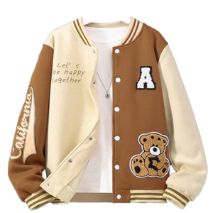 Chaquetas Varsity Personalizadas al por Mayor para Hombre, Estilo Casual de Invierno, con Cuello Alto, Impermeables y Resistentes al Viento, Ecológicas, Servicio OEM - Product Image 1