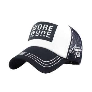 หมวกเบสบอลตาข่ายฤดูร้อนแบบยูนิเซ็กซ์ พิมพ์ลายตัวอักษรคุณภาพสูงด้วยผ้าไหม ปีกหมวกทรงเป็ด ป้องกันแสงแดด สไตล์ลำลอง แฟชั่นทั่วไป - Product Image 1