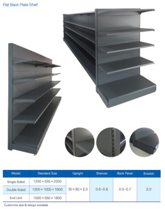 Espositore per Gondola al dettaglio su due lati resistente per <span class=keywords><strong>la</strong></span> <span class=keywords><strong>spesa</strong></span> di alimentari dei grandi magazzini del supermercato metallizzato - Product Image 4