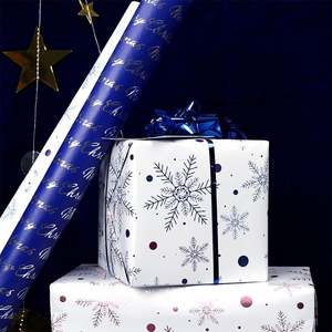 Factory <b>Christmas</b> Gift Wrapping Paper Metallic Paper 43*300 cm ChristmasPaper Packaging - Product Image 1