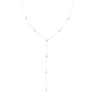 Collar de Plata de Ley 925, Cadena de Clavícula en Forma de U, Diseño Simple y Elegante, Uso Diario, Color Oro Blanco - Product Image 5