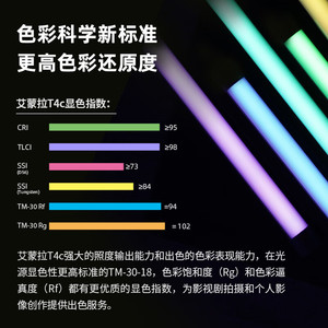 Aputure Amaran T4c RGBWW <b>LED</b> <b>Tube</b> Light Full Color Video Lighting - Product Image 4