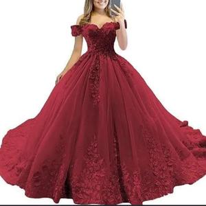 Tea Length Maroon Off Shoulder Gown Simple Plus Size Red Wedding Dresses  Red Wedding Dress Short Sleeves China Trade,Buy China Direct