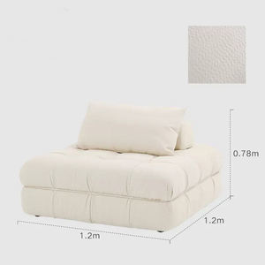 Sofá cama Cloud Couch Juego de muebles sofás minimalistas modular seccional plumón relleno cojín interior sala de estar - Product Image 4