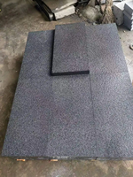 Dalles de pavé en granit noir flammé écologiques pour l'extérieur avec garantie de 5 ans pour un design extérieur moderne