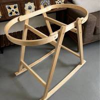 Berceau en Bois pour Bébé, Couffin à Bascule en Bois, Chaise à Bascule Ajustable pour Enfants, Panier de Sommeil en Bois pour Bébé