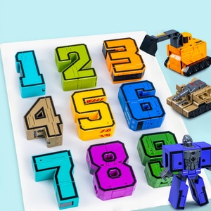 Bloques de Construcción de Plástico Educativos para Niños, Juego de Robots de Ensamblaje Digital Deformable, Juguetes Educativos Combinables - Product Image 3