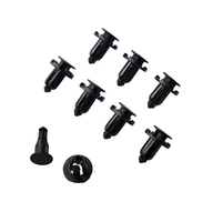 Nouveaux clips de fixation noirs en plastique à pousser pour voiture, attaches universelles pour garnitures de carrosserie, rivets pour pare-chocs, ailes et panneaux intérieurs