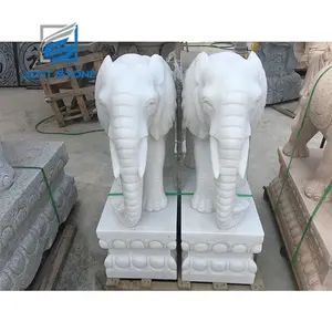 En uygun maliyetli doğal taş beyaz fil granit mermer heykelleri