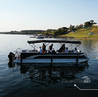 Bateau de sport en aluminium pour la voile, avec transat, barbecue, commande tactile artisanale, moteur hors-bord de 30 pieds, pour la pêche et les excursions