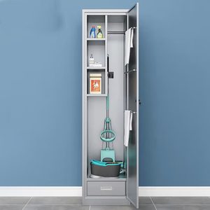 Meubles de cuisine en métal, <span class=keywords><strong>armoire</strong></span> de rangement, outils propres, <span class=keywords><strong>armoire</strong></span> <span class=keywords><strong>à</strong></span> <span class=keywords><strong>balai</strong></span> en acier, armoires <span class=keywords><strong>à</strong></span> vadrouille Lemari Alat kesihan <span class=keywords><strong>à</strong></span> vendre - Product Image 4