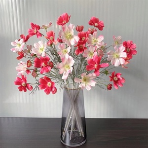 Arreglos de Flores Artificiales Galsang para Decoración de Bodas y Hogar, <span class=keywords><strong>Cosmos</strong></span> <span class=keywords><strong>Bipinnatus</strong></span> Rosa con Efecto Flocado para el Día de San Valentín y Pascua - Product Image 5