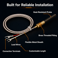 Générateur thermopile à gaz en cuivre 750mV, capteur de flamme pilote pour pièces de chauffage d'appareils électroménagers, certifié CE, pour réparation de cheminées et de fours