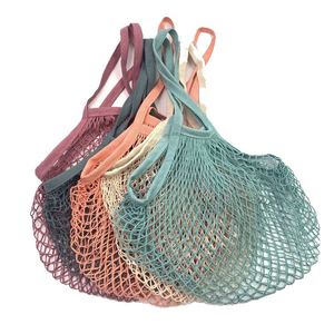 Bolsa de malla reutilizable personalizada y ecológica para compras, bolsa de malla de algodón orgánico para verduras y paquetes - Product Image 6