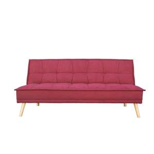 Gỗ sồi chân 3 chỗ ngồi có thể gập lại Sofa giường phong cách Nhật Bản sofa vải cama - Product Image 2