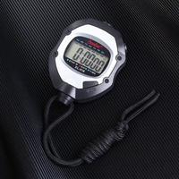 Stopwatch penghitung waktu olahraga, jam tangan olahraga luar ruangan anti air untuk lari dan berenang