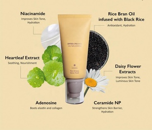 Crema Solare Vegana Senza Oli SPF50+ <span class=keywords><strong>per</strong></span> <span class=keywords><strong>Bambini</strong></span> con Pelle Sensibile, Infusa con Tè Verde e Olio di Emu, Crema Solare Colorata SPF 50 Etichetta Privata - Product Image 3