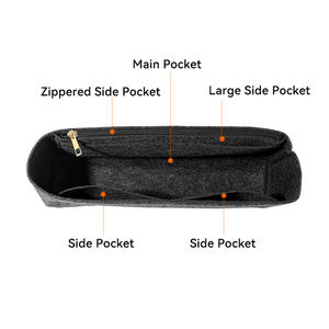 OEM LINFEI FELT : Doublure de <span class=keywords><strong>sac</strong></span> en feutre élégante et pratique avec fermeture éclair, organisateur de <span class=keywords><strong>sac</strong></span> en feutre pliable pour sacs <span class=keywords><strong>à</strong></span> <span class=keywords><strong>main</strong></span> pour femmes - Product Image 3