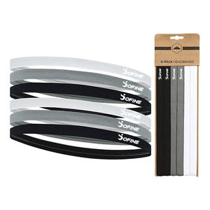 Sport Hoofdband Elastische Dunne Haarbanden Antislip Siliconen Grip <span class=keywords><strong>Skinny</strong></span> Sweatband Hoofddeksels Voor Mannen Dames - Product Image 1