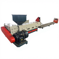 Extrudeuse Granulateur Monophasé Monovis pour Flocons de Plastique Recyclé ABS, PP, PE, LDPE, HDPE, PET avec Moteur et Pompe
