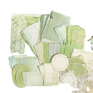 100 pièces/paquet Collage Packs papier bureau de poste série Vintage manuel décoratif Collage matériel - Product Image 1