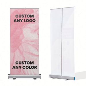 Custom Portable Aluminum Widescreen Roll-Up Banner Stand Eco-Friendly Digital Printing Retractable Display for Event Graphic - Product Image 1
