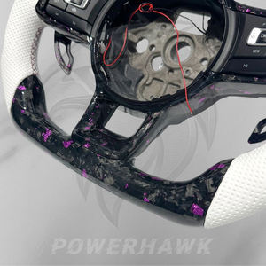 Volante Deportivo Personalizado de Fibra de Carbono con LED, Compatible con VW Golf 6 7 7.5 8 GTI R <span class=keywords><strong>Line</strong></span> Polo Passat Tiguan Jetta GLI GTE CC MK5 MK6 - Product Image 3