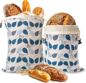 Sacs à pain à la levure maison avec fermeture éclair 13"x17" en coton doublé de <span class=keywords><strong>cire</strong></span> <span class=keywords><strong>d</strong></span>'<span class=keywords><strong>abeille</strong></span> naturelle, adaptés au congélateur, pour garder le pain frais - Product Image 3