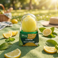 Hicey Vente en gros de crème glacée au citron croustillante au chocolat Certifiée HALAL Crème glacée en forme de fruits 75g