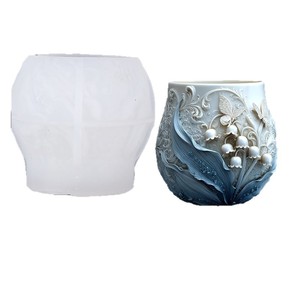 <span class=keywords><strong>Moule</strong></span> en silicone Lily Butterfly pour pot à encens, <span class=keywords><strong>moule</strong></span> en plâtre de ciment, <span class=keywords><strong>moule</strong></span> DIY pour pot de rangement en résine époxy, pot de fleurs, ornements - Product Image 5