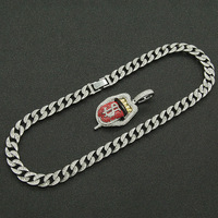 Collier en alliage exagéré avec pendentif en forme de lèvres de dollar en cristal tridimensionnel, style hip-hop américain européen, décoration