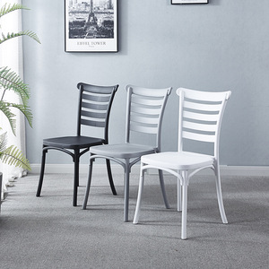 Chaises de chambre d'hôtel chaise moderne en résine à dossier croisé table à manger de jardin et ensemble de chaises pour villa hôtel - Product Image 6