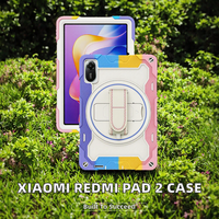 Pour Redmi Pad 2 2025 11 pouces – Housse de protection hybride antichoc en PU avec bandoulière et support intégré