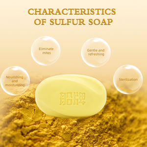 Sapone Anti-Prurito e Anti-Acne ad Alta Efficacia per la Cura della Pelle, Sapone da Bagno Personalizzato, Sapone Medicato allo <span class=keywords><strong>Zolfo</strong></span> - Product Image 3