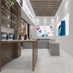 ออกแบบเคาน์เตอร์ซ่อมโทรศัพท์มือถือจากไม้อัดสำหรับโชว์รูมโทรศัพท์มือถือ พร้อมตู้โชว์สินค้า - Product Image 1