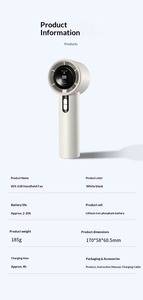 Skr-f638 New Summer Outdoor High Speed <b>USB</b> Charging Digital Display Air Cooling <b>Fan</b> Portable Small <b>Fan</b> <b>Mini</b> Handheld <b>Fan</b> - Product Image 3