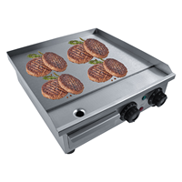 Grilles électriques commerciales de petite taille 1500 W, plaques de cuisson électriques, griddles électriques commerciales avec minuterie